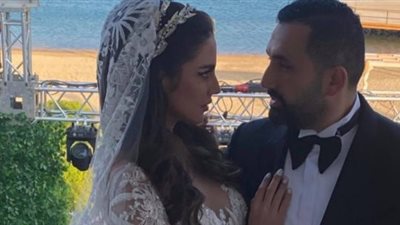 أول فيديو لزفاف درة وهاني سعد في الجونة