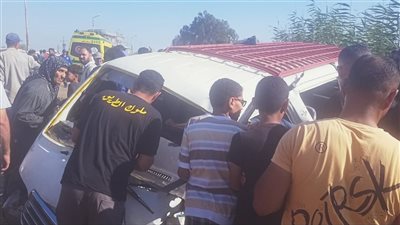 ارتفاع ضحايا تصادم ميكروباص مع ربع نقل إلى حالة وفاة و10 مصابين بكفر الشيخ