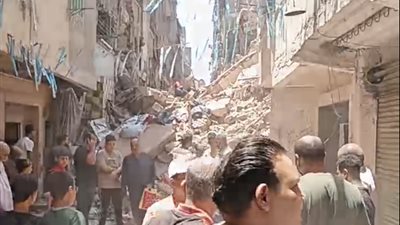 بعد استخراج مصابين.. الحماية المدنية تبحث عن ضحايا أسفل عقاري حدائق القبة المنهارين