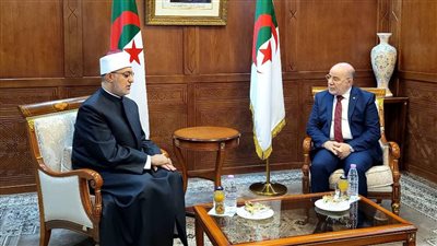 المفتي يلتقي وزير الشؤون الدينية الجزائري لبحث تعزيز التعاون المشترك | صور 
