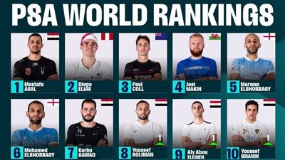 سيطرة مصرية على التصنيف العالمي للإسكواش.. وخمسة لاعبين في قائمة العشرة الأوائل