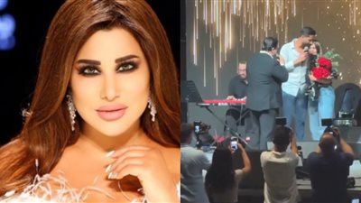 نجل شقيق نجوى كرم يطلب يد حبيبته على المسرح خلال حفل ملحم زين في لبنان