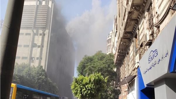 جانب من حريق سنترال