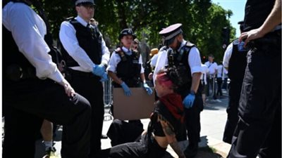 القبض على العشرات خلال مظاهرات داعمة لغزة في بريطانيا 