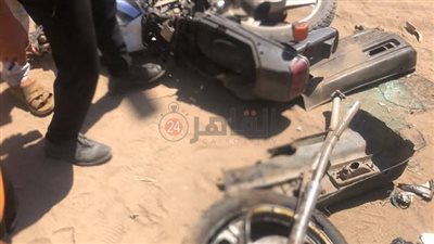 تصادم دراجة نارية وسوزوكي بالمنوفية.. وإصابة 4 أشخاص