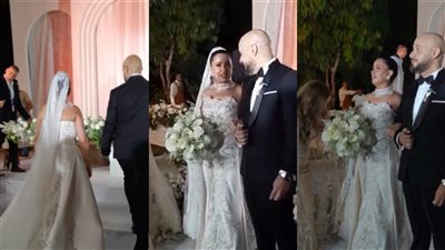 الصور الأولى من حفل زفاف الروائي محمد صادق على الكاتبة نورهان أبو بكر