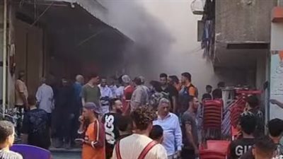 اندلاع حريق داخل مطعم كشري أبو ربيع في شارع مصر والسودان بحدائق القبة