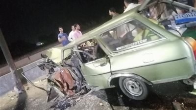 من أسرة واحدة.. إصابة 5 أشخاص في حادث اصطدام سيارة بالرصيف على الطريق الزراعي بالمنوفية