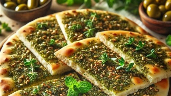 فطائر الزعتر الأخضر