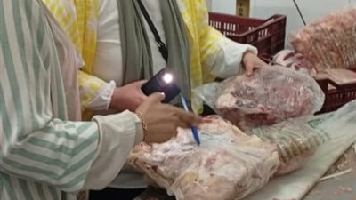 ضبط 7 أطنان مصنعات لحوم غير صالحة للاستهلاك الآدمي بجمصة