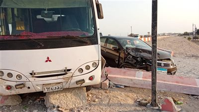 إصابة 3 أشخاص في حادث تصادم بطريق السويس – العين السخنة