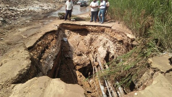 انفجار بخط مياه رئيسي
