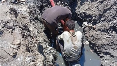 قطع مؤقت للمياه عن منطقة السلام الجديدة بالضواحي في بورسعيد بسبب كسر مفاجئ بخط المياه العمومي