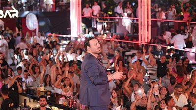 بحضور بشرى والمشاهير.. عاصي الحلاني الأكثر جماهيرية في سكاي العلمين الجديدة