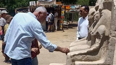 رئيس الإدارة المركزية لآثار القاهرة والجيزة يتفقد منطقة آثار ميت رهينة | صور 