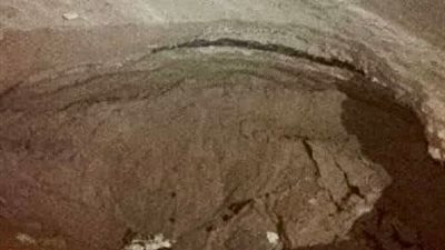 هبوط أرضي بمحور جامعة السادات بالمنوفية.. وإجراءات عاجلة للتعامل مع الواقعة