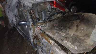 النيران تلتهم سيارة ملاكي أمام حي ثانِ المحلة.. والحماية المدنية تتدخل