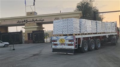 عبور 21 شاحنة إماراتية معبر رفح تمهيدا لدخولها غزة