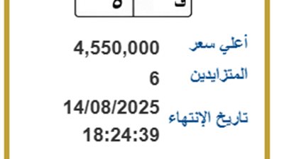 أسعار لوحات مرور مميزة في مصر بأسعار تلامس الـ 5 ملايين جنيه