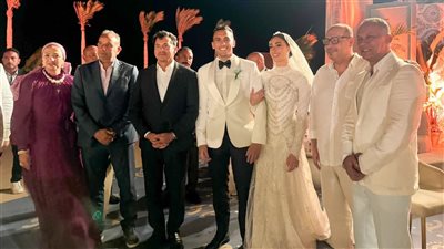 بحضور وزير الرياضة وياسر إدريس.. صور جديدة من حفل زفاف البطل الأولمبي أحمد الجندي