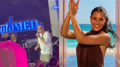 عمرو دياب يمازح جمهور حفله في SouthMed: جنا بنتي اتشهرت أكتر مني بسبب خطفوني