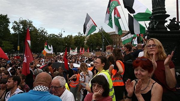 جانب من مظاهرات فيينا