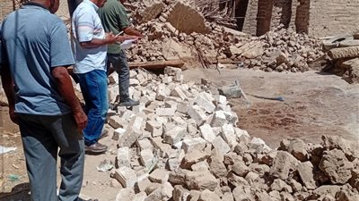 انهيار منزل مهجور في سوهاج دون خسائر بشرية 