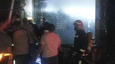 مدير أمن سوهاج يتفقد موقع حريق منزل و3 محال تجارية بدائرة قسم أول