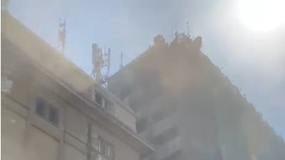 تصاعد أتربة نتيجة أعمال التجديد في سنترال رمسيس