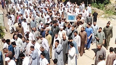 تشييع جثمان ملاحظ بلوك محطة منشأة سلطان بقرية غمرين بالمنوفية