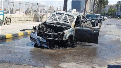  تفحم 3 أشخاص وإصابة رابع بالإسكندرية بسبب احتراق سيارة على الطريق