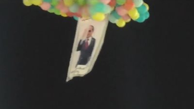 بالونات بعلم مصر وصورة الرئيس تزين سماء بورسعيد في افتتاح أولمبياد الشركات