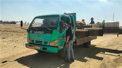 جهاز مدينة سفنكس الجديدة يتحفظ على معدات حفر بئري مياه بدون تراخيص