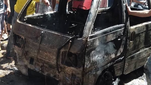 السيارة التي اندلعت