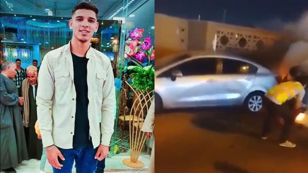 الشاب مؤمن خميس يطفئ