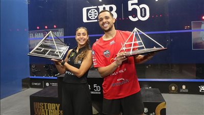 وزير الرياضة يهنئ هانيا الحمامي ومصطفى عسل بالتتويج ببطولة مصر المفتوحة للإسكواش