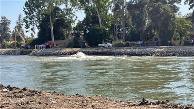 طوارئ الغاز تفصل الخط الرئيسي بعد كسر ماسورة غاز ببحر مويس في بنها