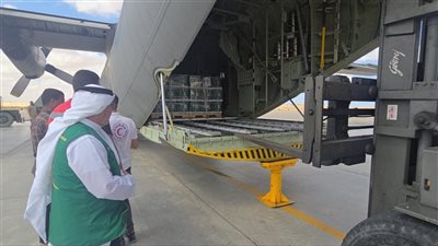 وصول الطائرة السعودية الـ 64 لإغاثة الشعب الفلسطيني في غزة