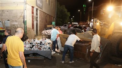 حملة مكبرة لرفع وإزالة 400 حالة إشغال بسوق السيل والمنطقة المحيطة في أسوان