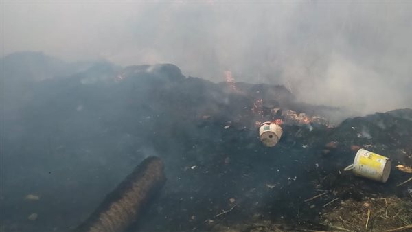 نشوب حريق في أرض