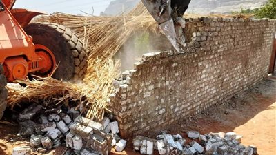 إزالة 3 حالات تعدٍّ على الأراضي الزراعية بقرى بني منصور والحرجة قبلي في سوهاج