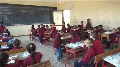 الحصص مكتملة والفصول مستقرة.. انتظام الدراسة بمدرسة هاني عبد الحميد في تونا الجبل| فيديو