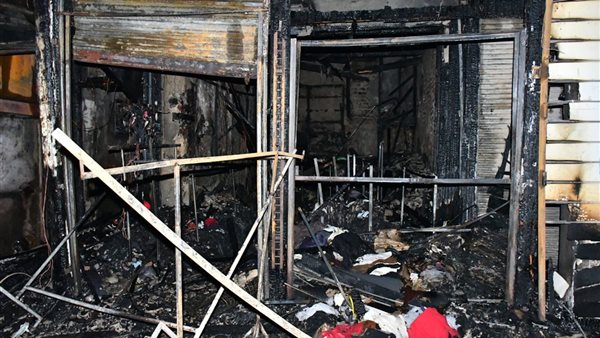 آثار حريق بورسعيد