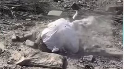 صرخة وجع تهز القلوب.. مسن فلسطيني يتفاجأ بقصف الجيش الإسرائيلي لمنزل أبنائه وأحفاده