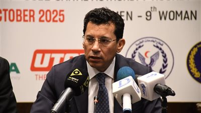 وزير الرياضة يشهد وقائع المؤتمر الصحفي للإعلان عن بطولة أمم إفريقيا للهوكي