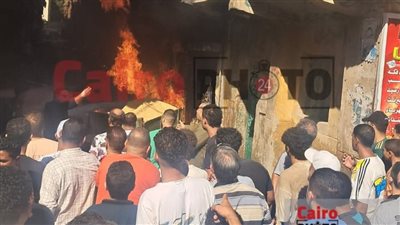 إصابة 3 أشخاص إثر حريق مخزن زيوت في مسطرد بالقليوبية