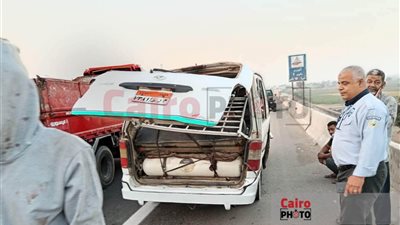 عودة الحركة المرورية لطبيعتها بطريق شبرا بنها الحر بعد حادث تصادم في القليوبية