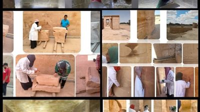 للحفاظ على التراث المصري.. ترميم معبد هيبس بالخارجة في الوادي الجديد | صور