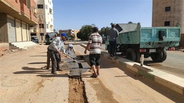 جانب من أعمال رصف