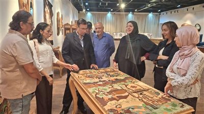 78 عملا فنيا.. قصور الثقافة تفتتح معرض اليوم العالمي للتراث الثقافي غير المادي بالهناجر |صور